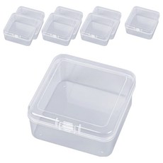 언더보스 생활 잡화 케이스 8.5 x 8.5 x 3.5 cm, 투명, 8개
