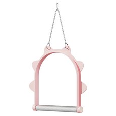 랜보어 앵무새 디노 스윙 발톱갈이 횃대 FREE, 핑크, 1개