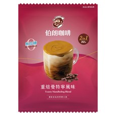 金車 MR.BROWN 伯朗咖啡 2合1即溶咖啡 重焙曼特寧無糖, 10.5g, 30個裝, 1組