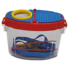 이거닷 야외 곤충 채집통 + 채집 핀셋 세트, 빨간색 + 파란색, 1세트