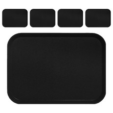 리빙메이트 컬러 트레이, 매트 블랙, 5개