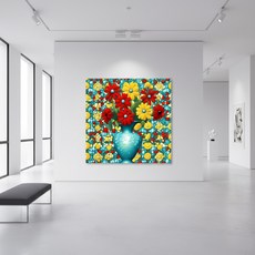 ebiz 感性普普藝術花卉帆布畫框 3