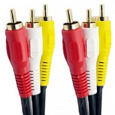 Haemil電子 3RCA公對公 高級型音源線 04號 5m, 混合色, 1個, 3RCA公 - 3RCA公