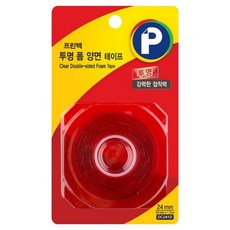 프린텍 폼 양면테이프 DC241D 24mm x 1.5m, 폼 투명, 1개
