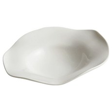 Daparang 優雅波浪鳳梨餐飲餐廳圓形陶瓷餐具 HJ1072, 白色, 1個