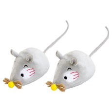 데이소이 고양이 꼬리가 긴 생쥐 장난감 ONE SIZE, 1 그레이, 2개