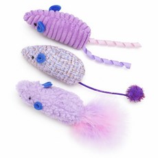 데이소이 고양이 쥐 모양 장난감 ONE SIZE 3종 세트 ONE SIZE, 1 퍼플, 1세트