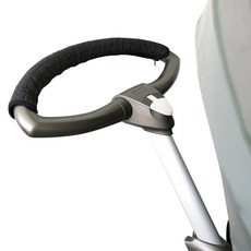 MOMS4U M4U 100支紗布料絎縫嬰兒推車手把套 握把 11 x 50 cm, 黑色, 1個