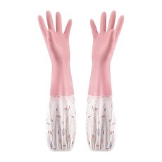 Besthot 加長型萬用清潔手套 無加絨款 M, 粉色, 1套
