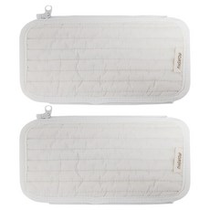 MOMS4U M4U 100支紗布料絎縫嬰兒車手把套 握把 12.5 x 27 cm 2入, 象牙白, 1個