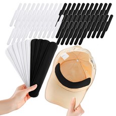 쿠말 모자 오염 방지 땀흡수 패드 화이트 50p + 블랙 50p 세트, 화이트, 블랙, 1세트