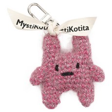 MystiKotita Amore Dargo Chou Chou 鉤針娃娃編織材料包 DIY 迷你餅乾鑰匙圈製作, 桃紅色, 254, 1個