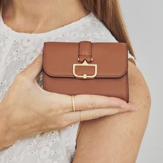 DAKS 女用伯克包夏洛特D字裝飾牛皮短夾 DCWA6E551W2