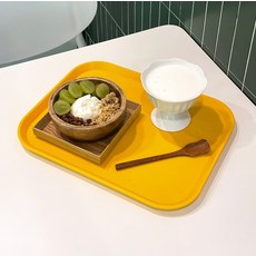 리빙메이트 컬러 트레이, 머스타드, 5개