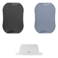 doble 不留刀痕砧板組, 1套, 砧板 中 炭灰色 + 藍灰色 + 支架