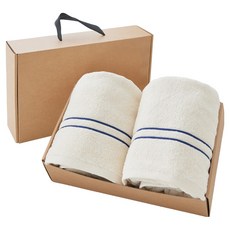 Towelist 紗染系列 無染飯店大型浴巾 450g x 2入 40支精梳棉 喬遷禮物組, 海軍藍, 1套