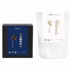 順便幸福 咖啡燕麥拿鐵組, 1套, 巴西濾掛咖啡 8g 12個裝 + 燕麥植物奶粉 350g