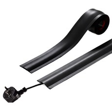 엔더 잘붙는 전선정리 고정 몰딩, 블랙, 1개