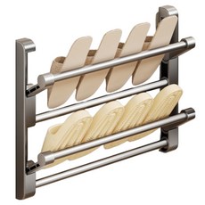 Block Mart 免鑽孔浴室拖鞋收納架 50cm, 單一顏色, 1個