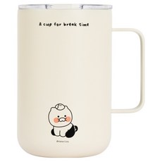 春植方形手把馬克杯隨行杯, 象牙白, 1個, 560ml