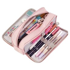 알로데 파스텔 대용량 필통 23.5 x 7.5 x 5.5 cm, 02 핑크, 1개