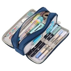 Allode 粉彩大容量鉛筆盒 23.5 x 7.5 x 5.5 cm, 01 海軍藍, 1個