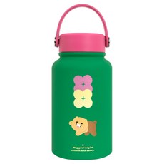 Kakao Friends 春植雙色手柄隨行杯, 綠色, 1個, 670ml