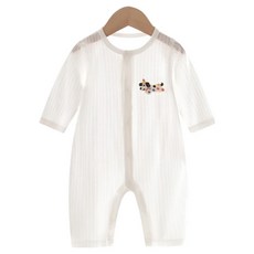 베베니즈 신생아용 백메쉬 파스텔 패치 긴팔우주복