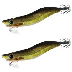 NIKEN 파공 야광 무늬오징어 갑오징어 수평 팁런에기 3호, 01 골드아지, 2개, 25g