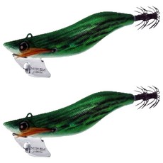 NIKEN 파공 야광 무늬오징어 갑오징어 수평 팁런에기 3호, 13 큐컴버, 2개, 25g