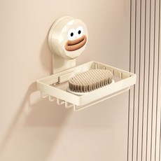 쉐리엘 욕실 깔끔 귀여운 캐릭터 비누거치대 1단, 화이트, 2개