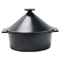 MOOSSE 電磁爐尖底鑄鐵鍋, 黑色, 1個, 20cm