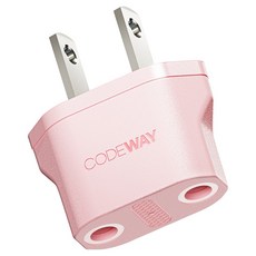 코드웨이 돼지코 220V 변환 110V 플러그 35 x 40 mm, 40mm, 핑크, 1개