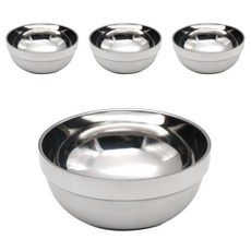 Bloom Home 304不鏽鋼冷麵碗 16cm, 銀色, 4個