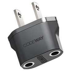 코드웨이 돼지코 220V 변환 110V 플러그 여행용 어댑터 블랙 35x40mm, 40mm, 1개 40mm, 1개