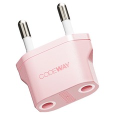 코드웨이 돼지코 220V 변환 유럽형 플러그 35 x 43 mm, 핑크, 1개