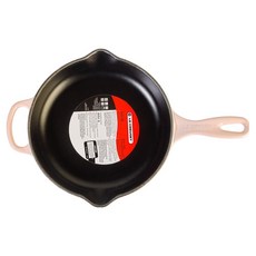 LE CREUSET 經典圓形琺瑯淺底鍋 貝殼粉, 1個, 23cm