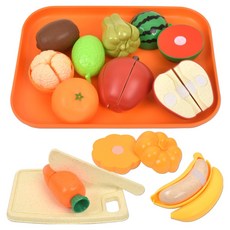 오즈토이 플레이트 썰기 소꿉 주방놀이 조각사과 세트 w8016, 혼합색상, 1세트