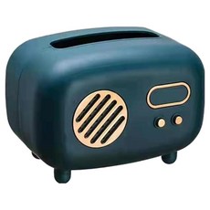 Paradaiso 復古懷舊收音機造型室內裝飾面紙盒, 深綠色, 1個