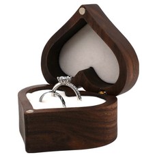 조인메이드 하트 원목 2인용 반지 케이스