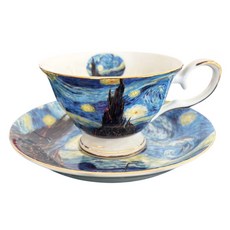 Royal Duke 梵谷油畫骨瓷咖啡單杯禮盒組 FCS09-1 200ml, 星空, 1個