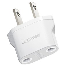 코드웨이 돼지코 220V 변환 110V 플러그 35 x 40 mm, 40mm, 화이트, 1개