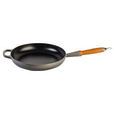 르크루제 우드핸들 법랑 스킬렛 플린트 그레이, 28cm, 1개