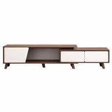 HORLA 生活家居 伸縮電視櫃 LXI071005, 胡桃色