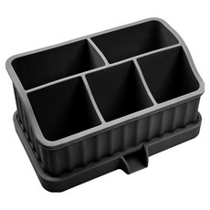 Block Mart 多用途排水浴室牙膏牙刷架, 黑色, 1個