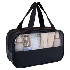 블럭마트 욕실 다용도 방수 목욕가방, 블랙
