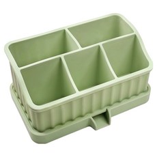 Block Mart 多功能排水浴室牙膏牙刷架, 綠色, 1個