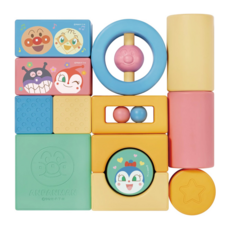 ANPANMAN 麵包超人 天然純米積木 入門組, 混和顏色, 1套