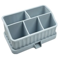 Block Mart 多功能排水浴室牙膏牙刷架, 藍色, 1個