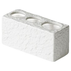 Block Mart 高級陶瓷牙刷架 3孔, 白色, 1個